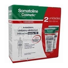 SOMATOLINE COSMETIC HOMBRE TTO CINTURA Y ABDOMEN INTENSIVO NOCHE DUO PACK 2 X 150 ML
